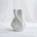 Noir Élan Vase White
