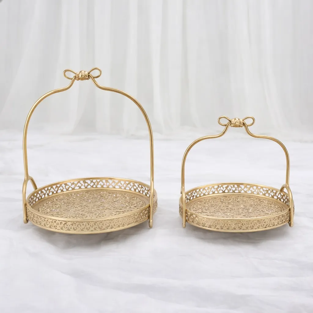Elegant Gold Trays Duo