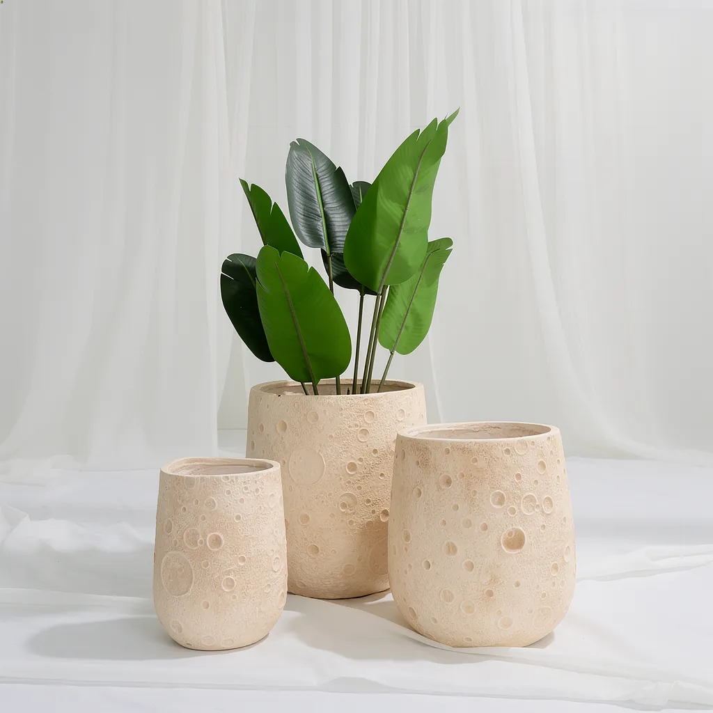 [P-1105] Oasis Stone Artisan Planters