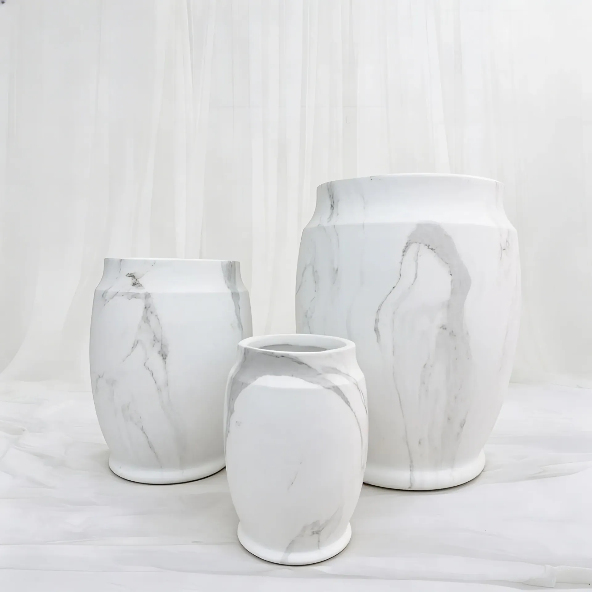 Ivory Aura Sculpted Vase Collection