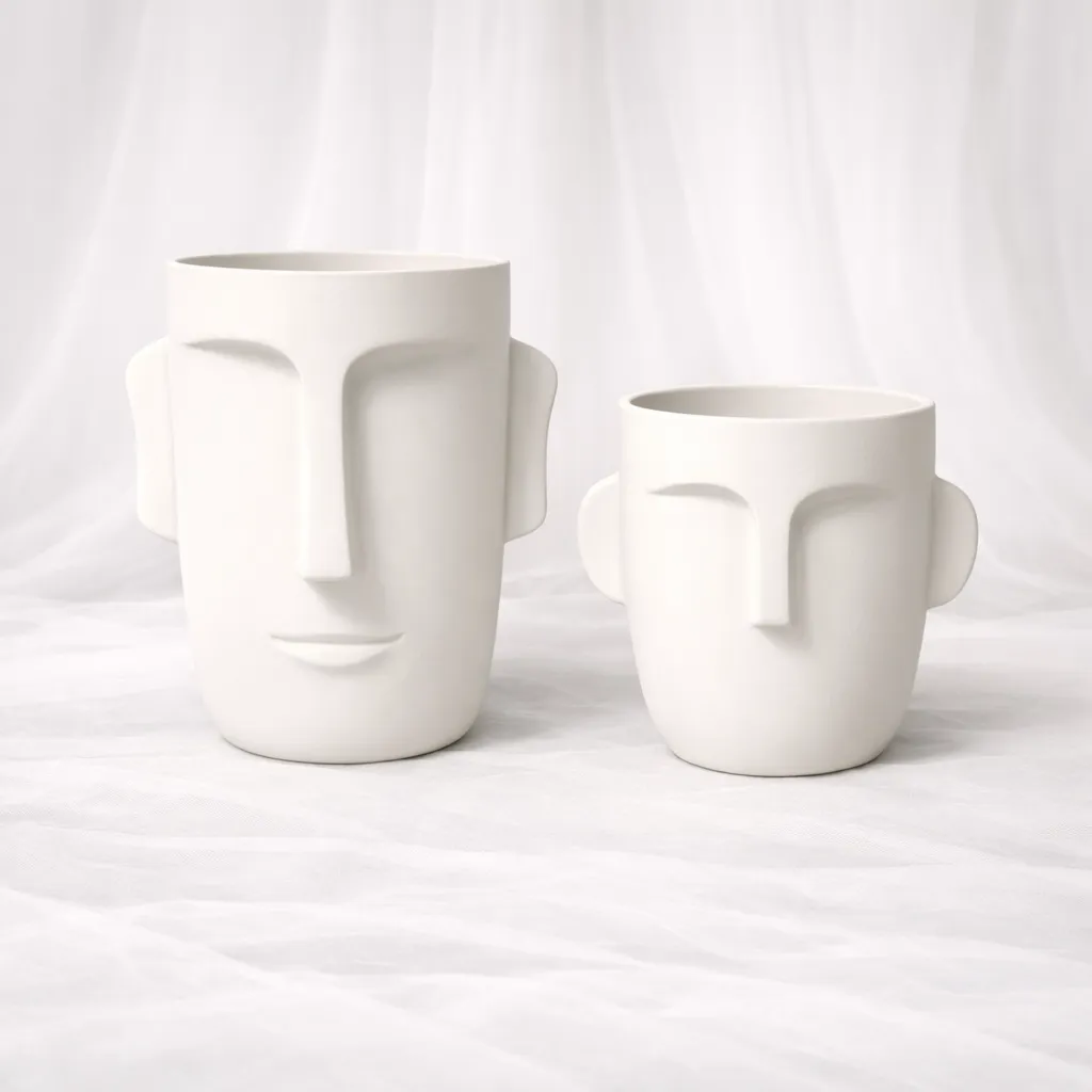 Ivory Muse Artisan Vase Set