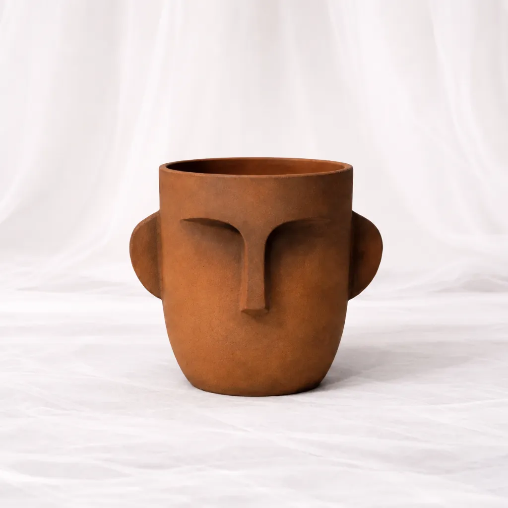[V-1238-S] Sahara Sculpted Artisan Vases (S: 30.5*38.5*42)