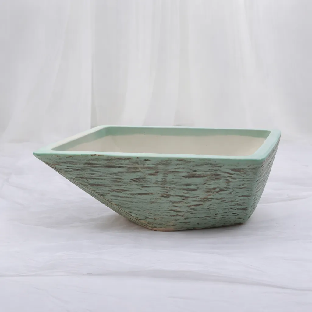 Speckled Mint Green Ceramic Planter