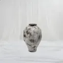 Obsidian Vein Sculptural Vase
