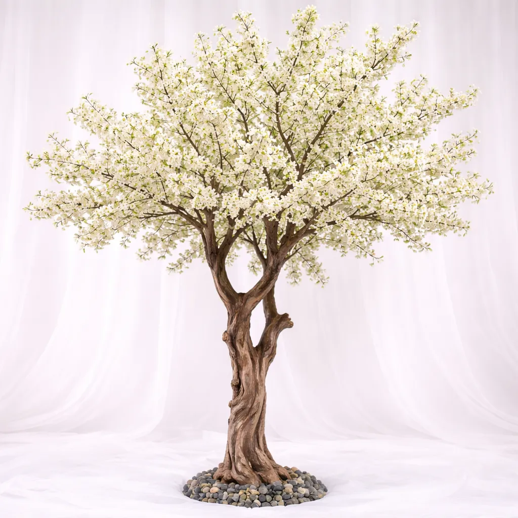 [T-1434] Ivory Blossom Tree
