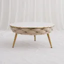 Modern Fluted Metal Coffee Table