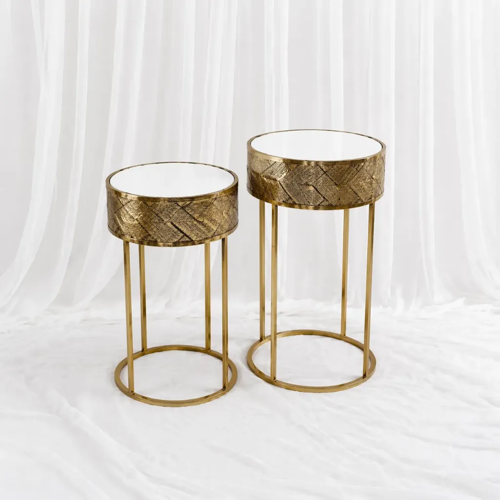 [tab-242] Minimalist  brass tables