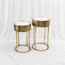 Minimalist  brass tables