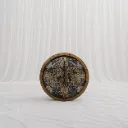 Vintage Patina Wall Clock with Textured Dial