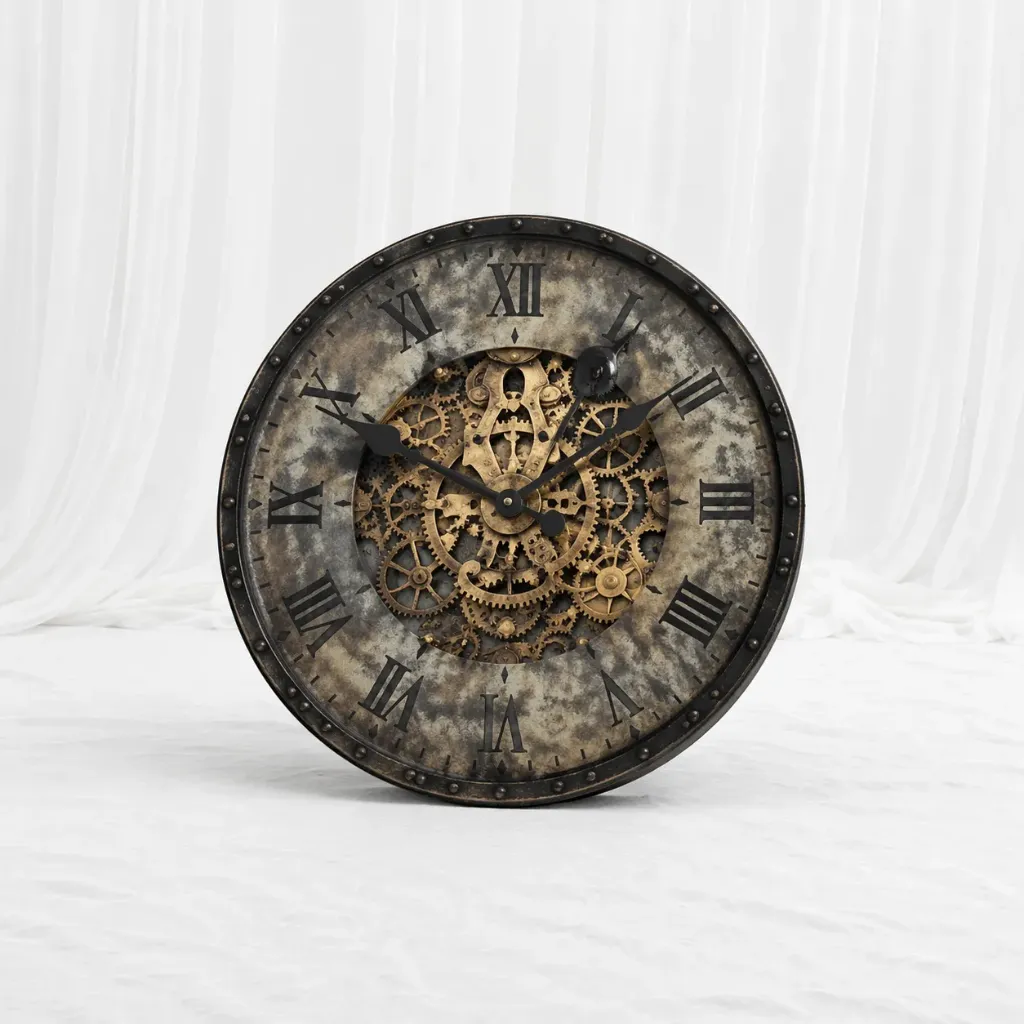 Antique Heritage Wall Clock with Roman Numerals