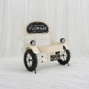 Vintage Floral Cart Decorative Planter Display