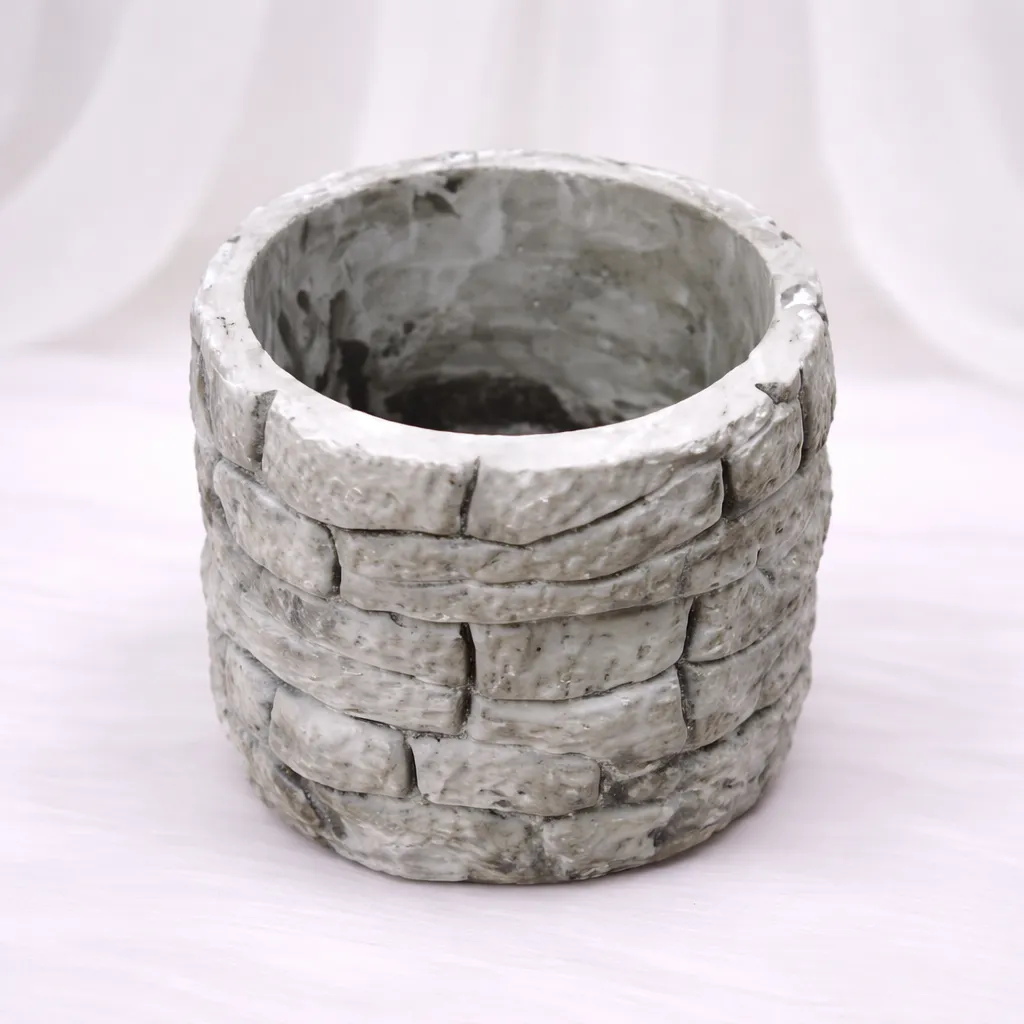 [P-1129] Stone Texture Planter Pot