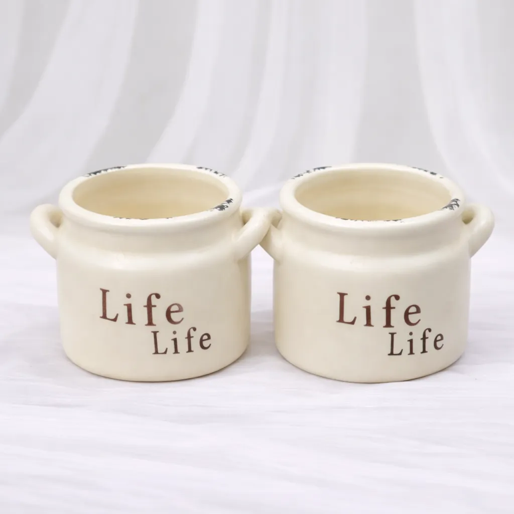 [P-1140] Ceramic Planter Pots Set