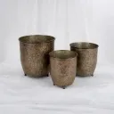 Aged Metal Planters