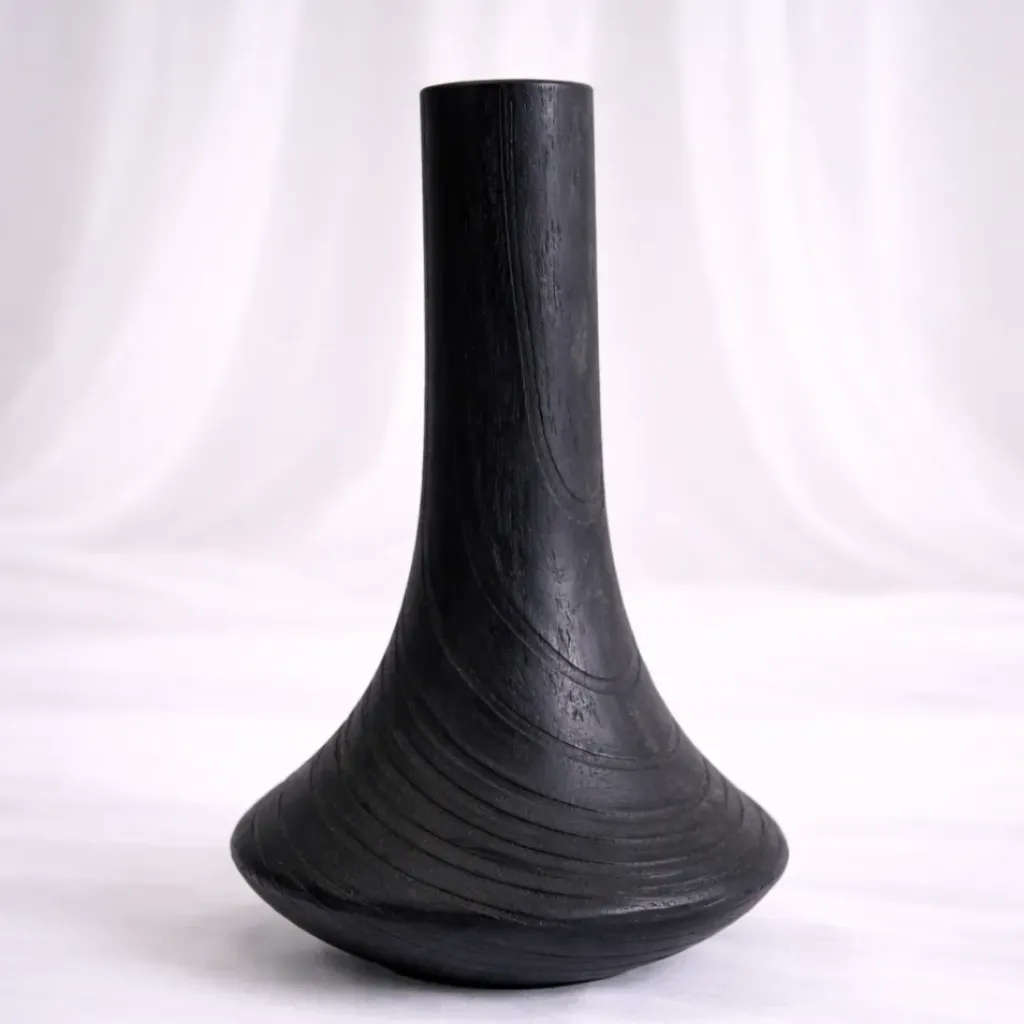 Tall Black Vase