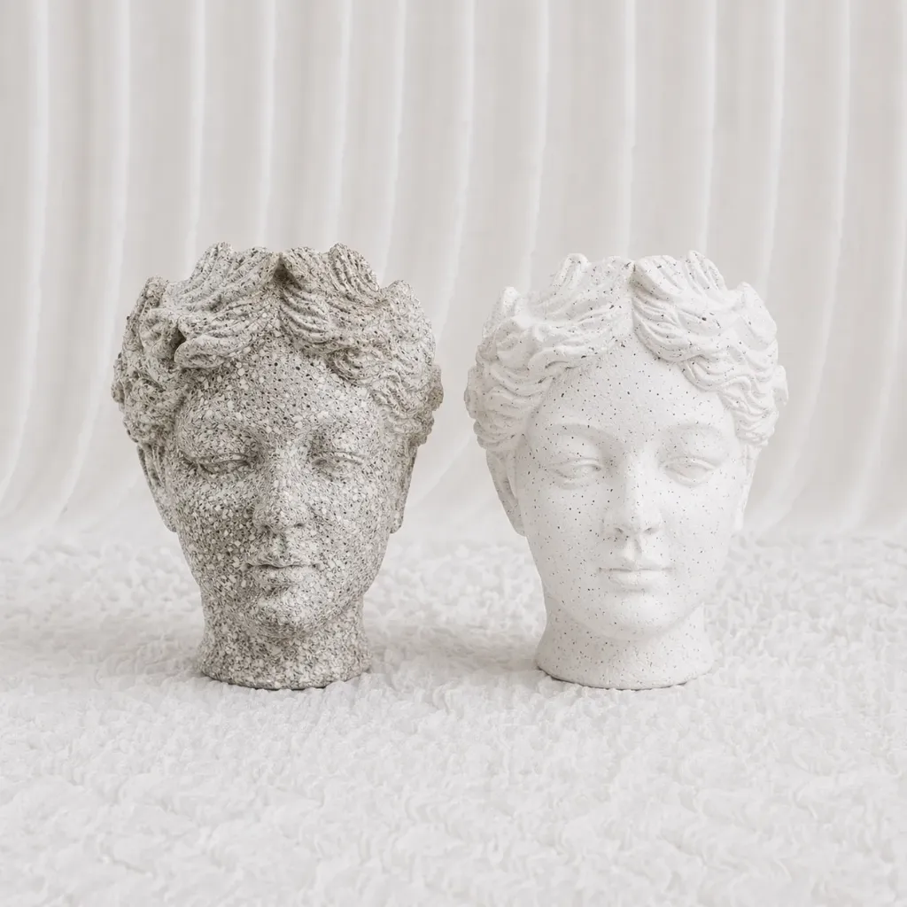 [S-944] Classic Bust Planter Set
