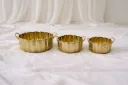 Gold ribbed baskets