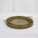 Rustic brass baskets