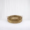 Rustic brass baskets