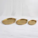 Gilded Trio Serving Tray Set