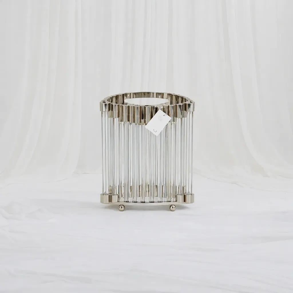 Crystal Cut Glass Candle Holde