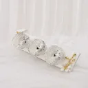Triple Crystal Dome Decorative Tray