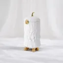 Ivory Vessel with Gold Accents