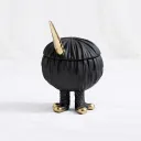 Noir Gilded Lidded Decorative Vessel