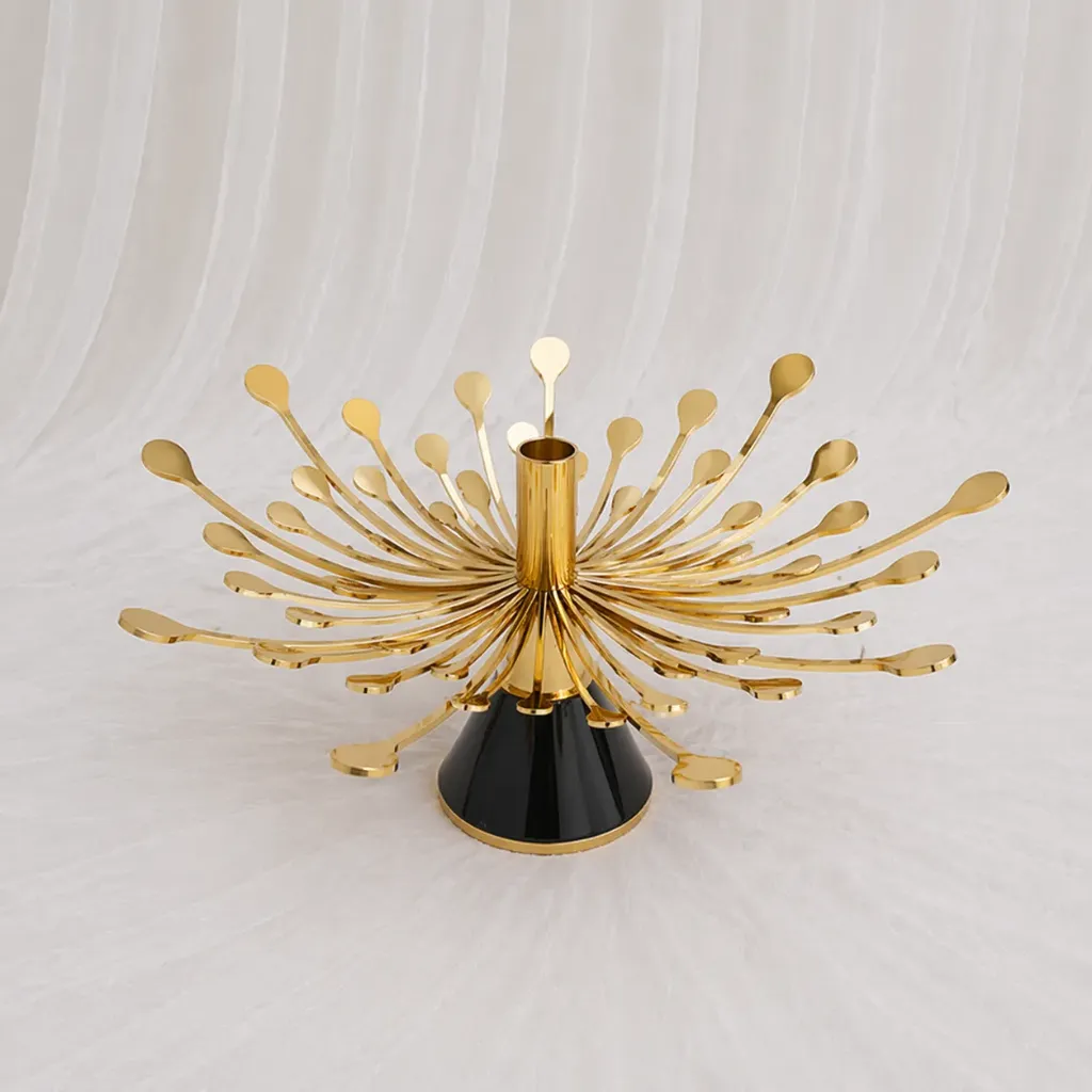 Golden Burst Abstract Sculpture