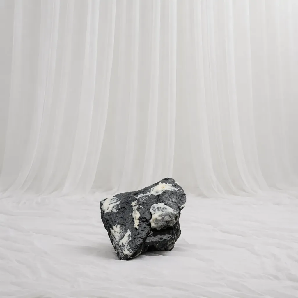 Raw Metallic Rock Sculpture