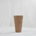 Modern Faceted Terracotta Floor Vase