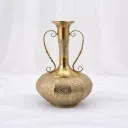 Gold Engraved Dual Handle Vase