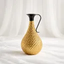 Textured Gold Pitcher Vase