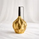 Hammered Gold Bottle Vase