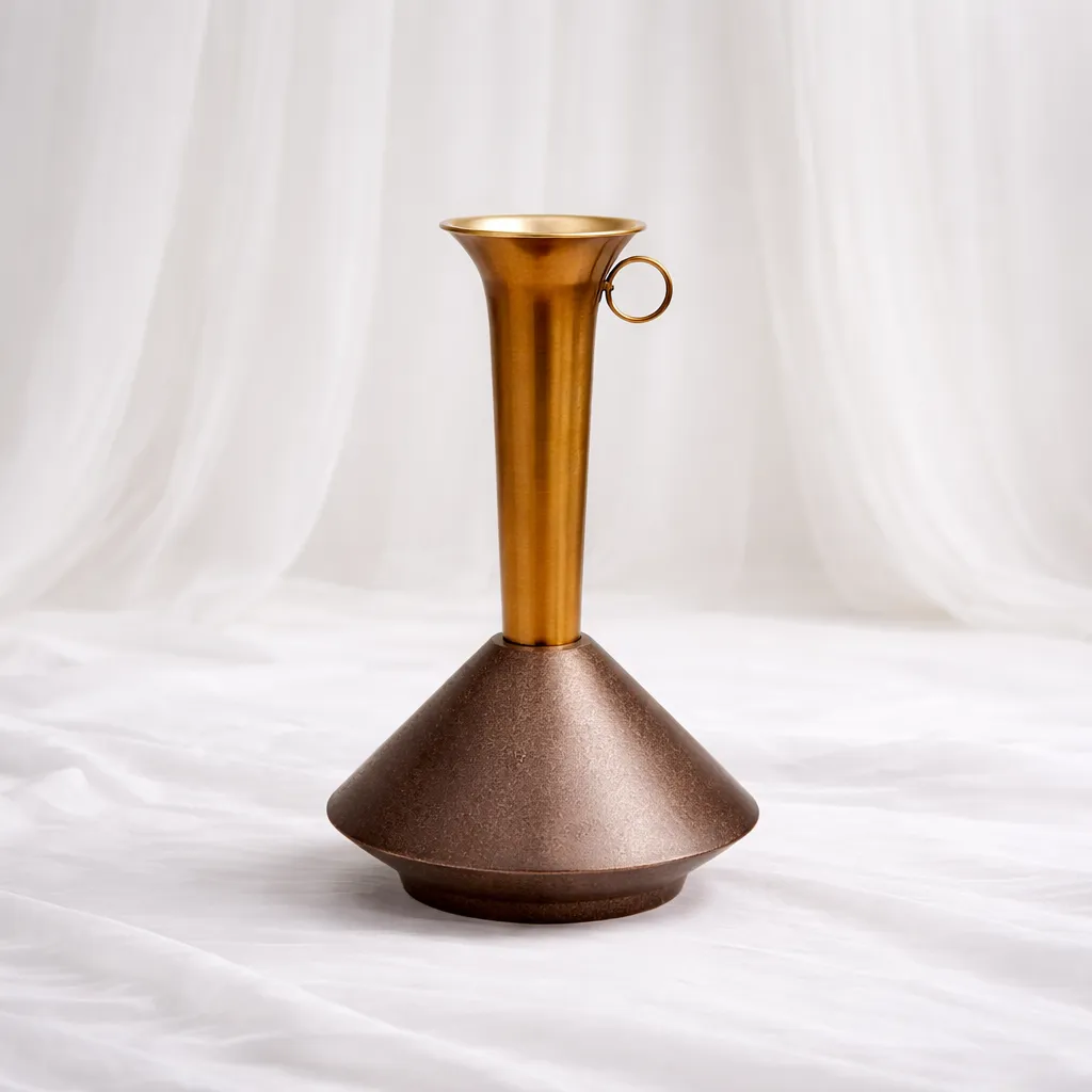 Copper & Gold Accent Vase