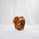 Sculpted Copper Finish Decorative Vase