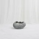 Minimal Grey Textured Bowl Vase