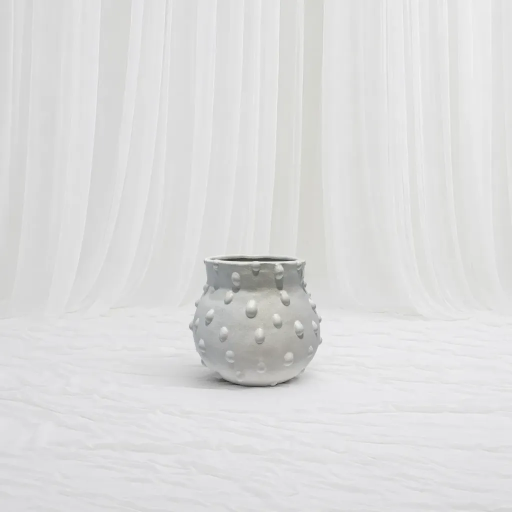 Frosted Glass Bubble Vase