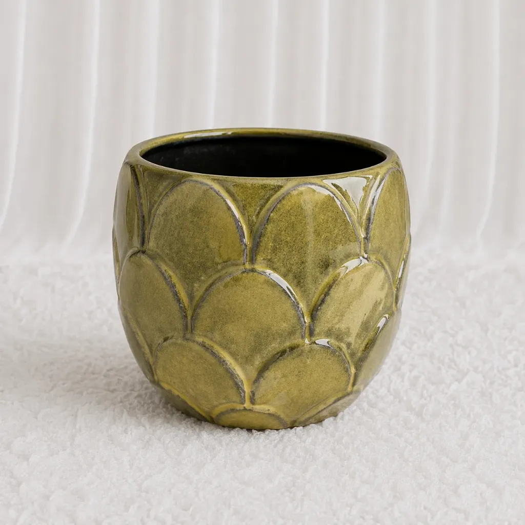Embossed Ceramic Vase