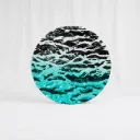 Ocean Wave Crystal Art Frame with Base