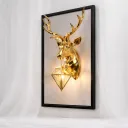 Gilded Stag Wall Light