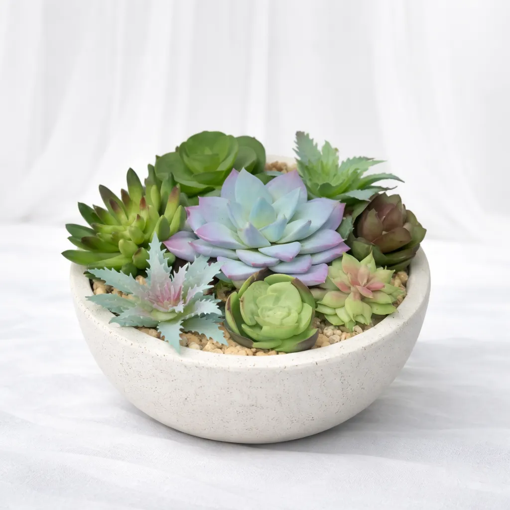 [P-1379] Succulent Haven Bowl