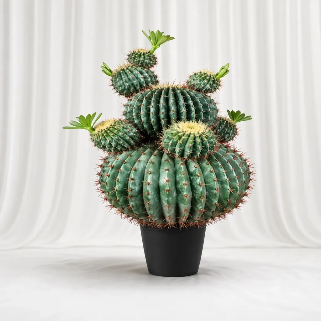 Whimsical Cactus Cluster Decorative Sculpture