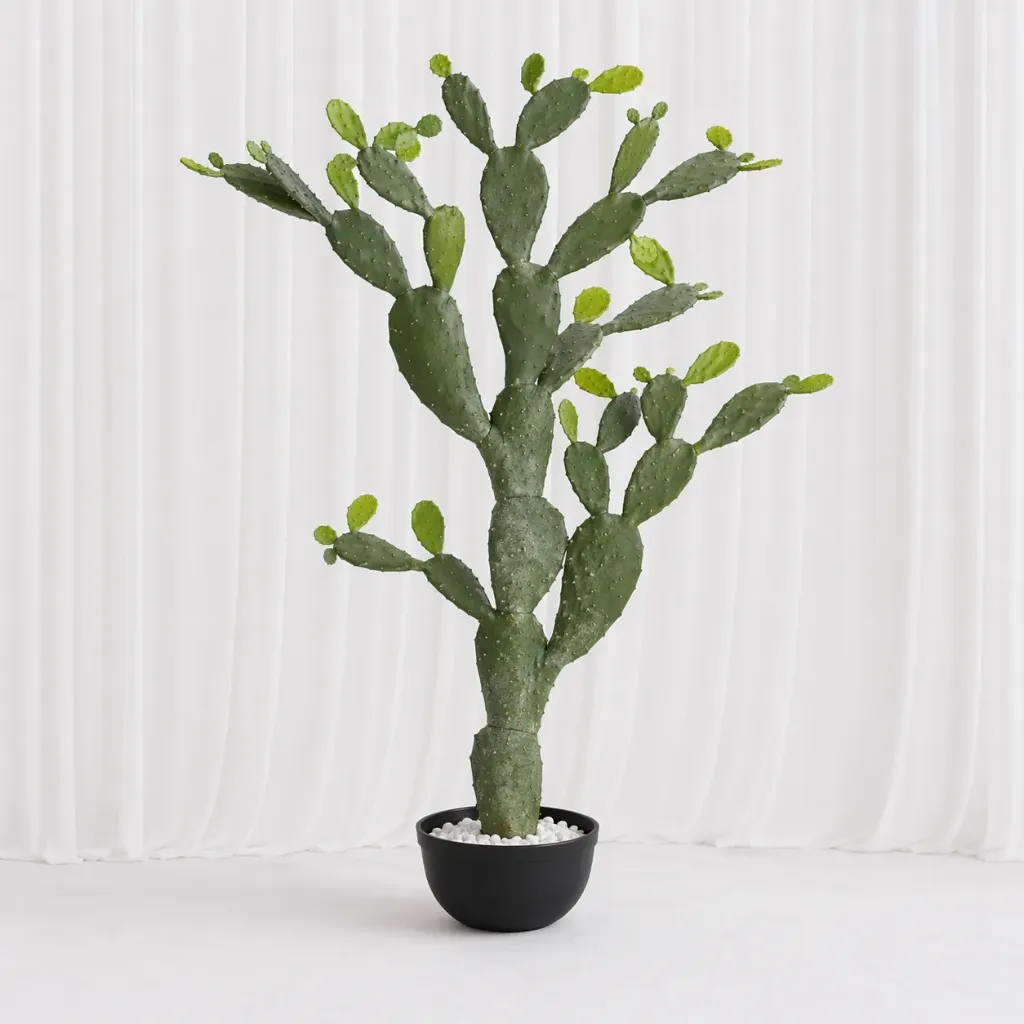 Sculptural Prickly Pear Cactus Plant