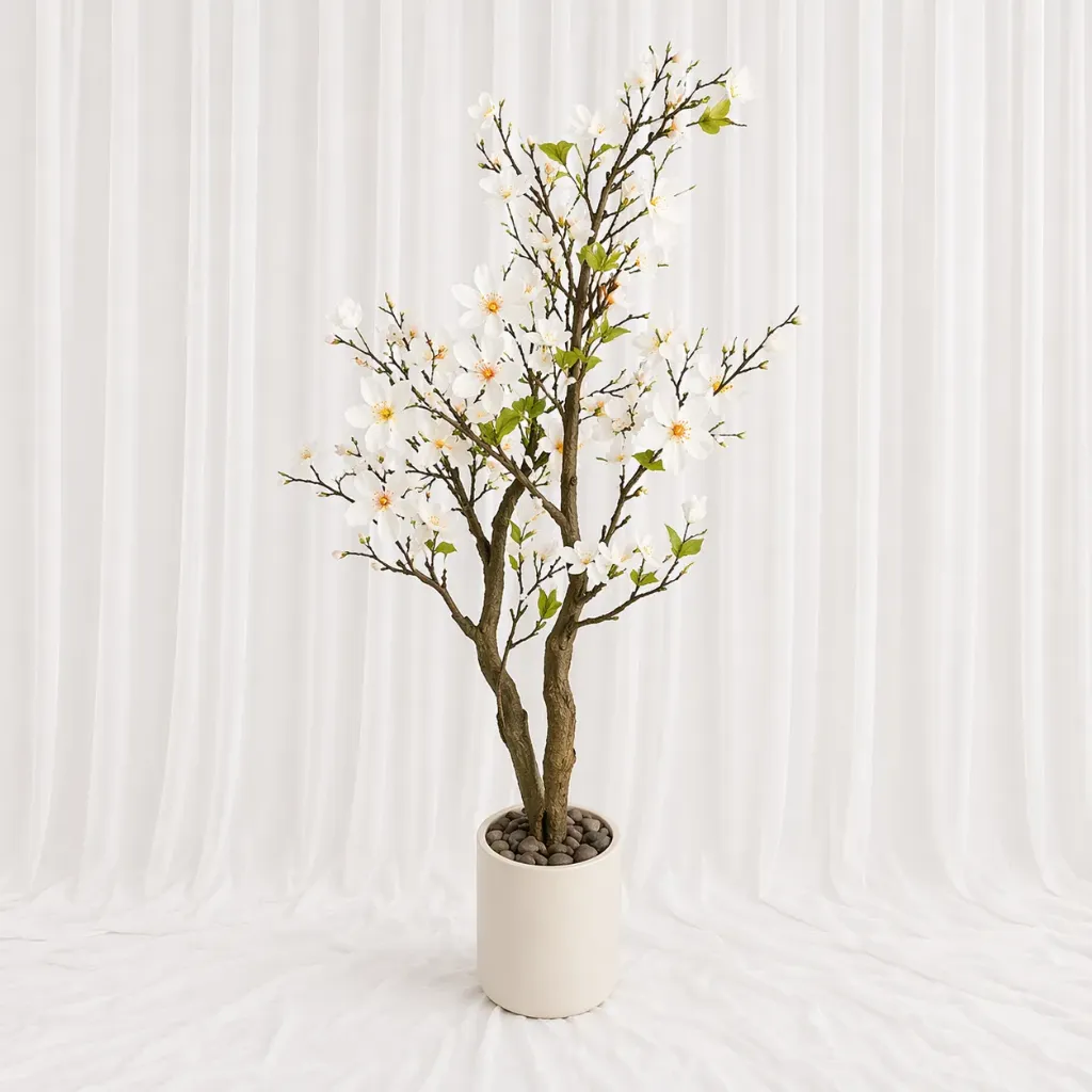 Artificial Blossom Tree Planter