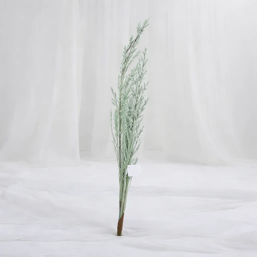 Artificial Frosted Green Foliage Stem