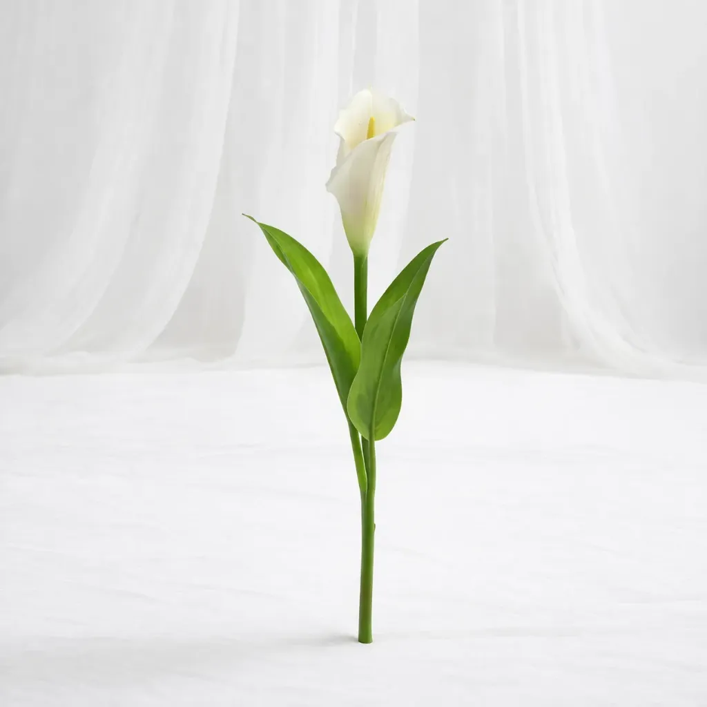 Artificial White Calla Lily Stem