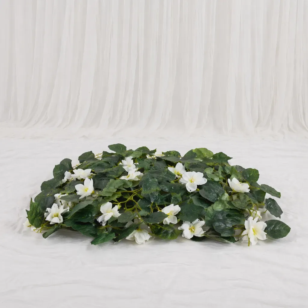 White Flower Leaf Bush Stem
