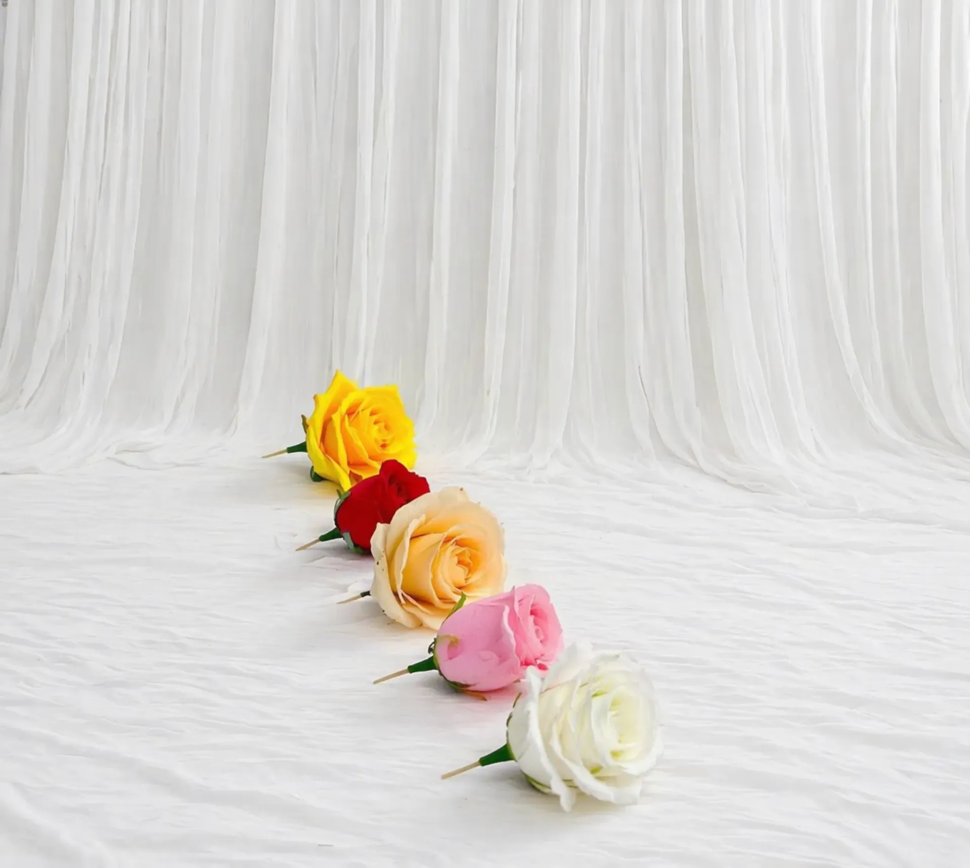 Assorted Artificial Rose Stems Set