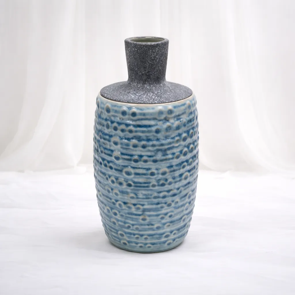Azure Ripple Vase